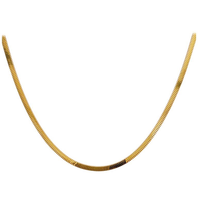 Yellow gold chain necklace